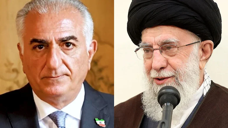 Iran protests exiled prince warning Khamenei